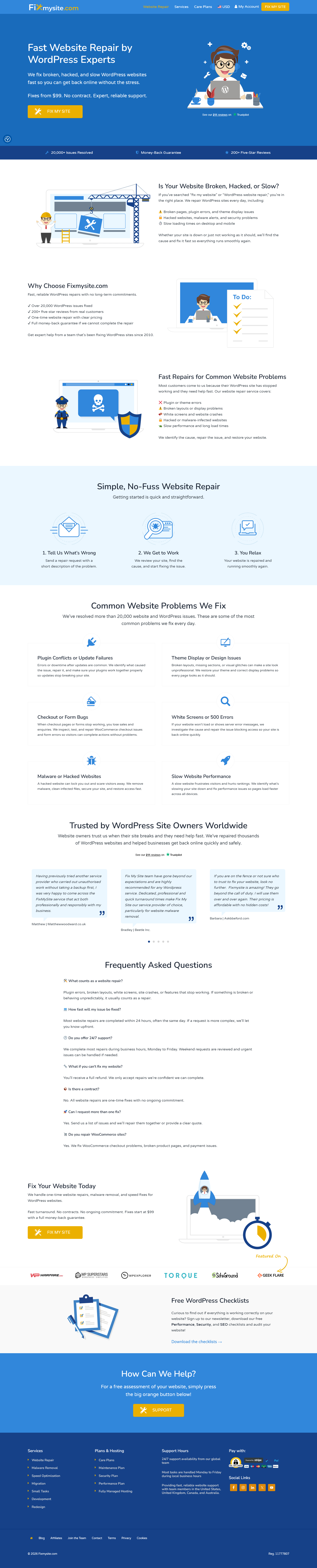 Fix My Site website preview