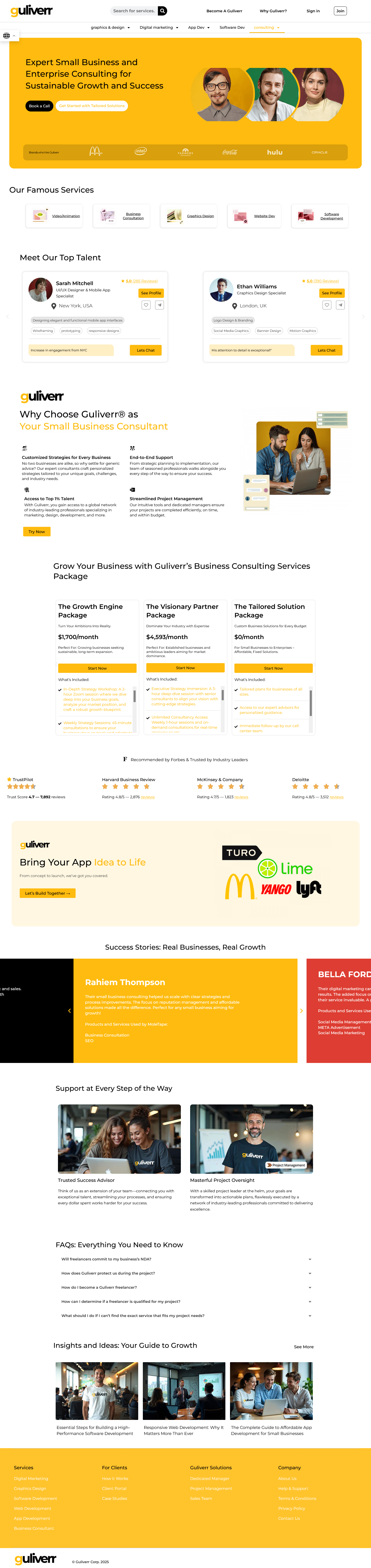 Guliverr website preview