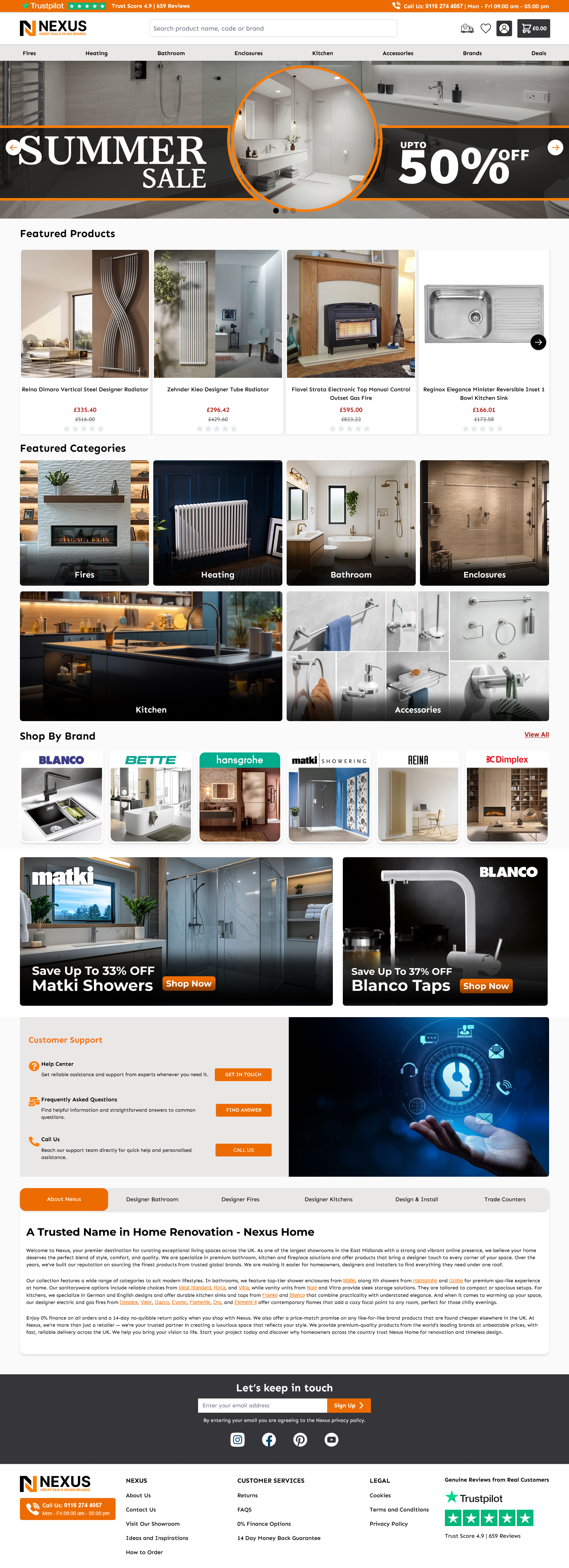 Nexus Home website preview