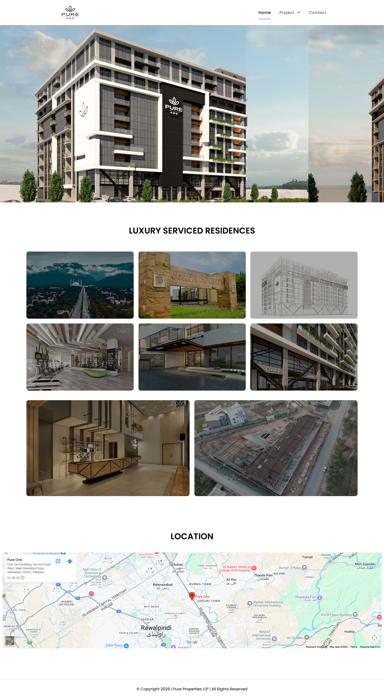 Pure One website preview