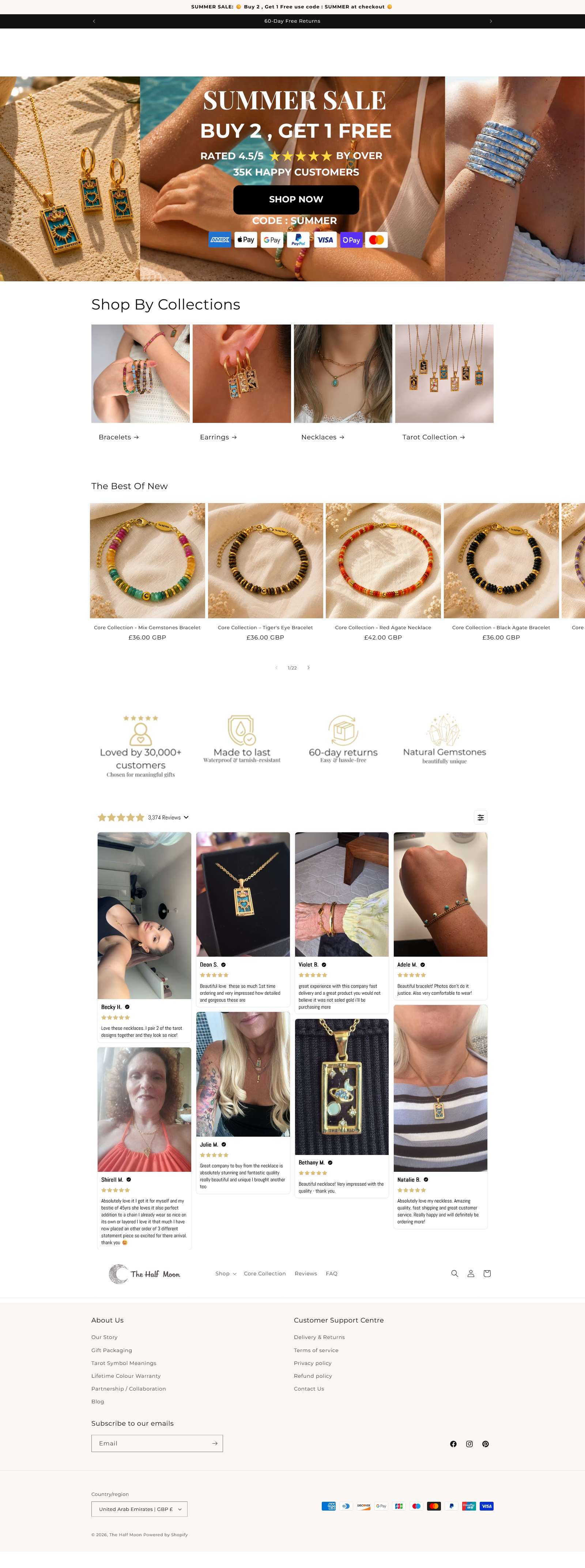 The Half Moon website preview
