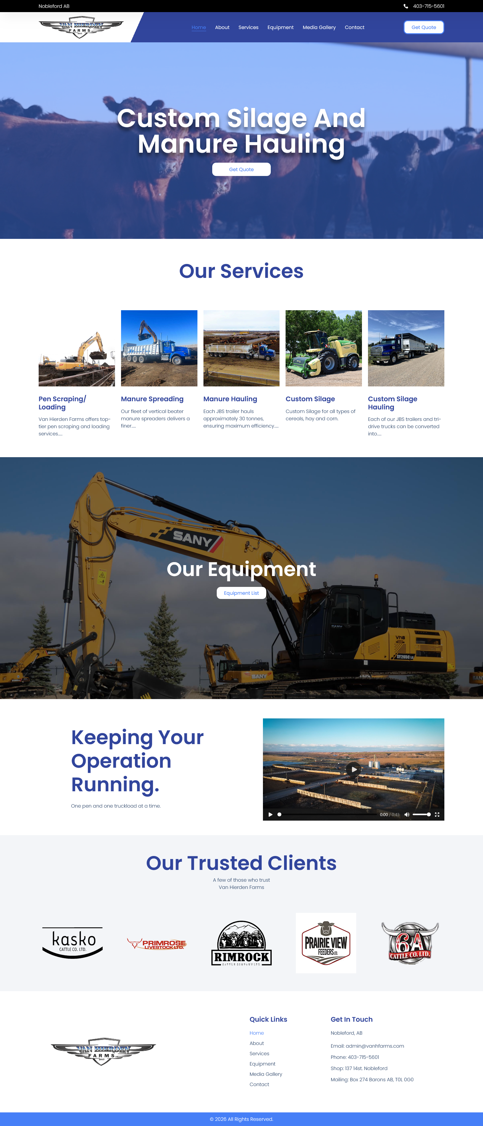 Vanh Farms website preview