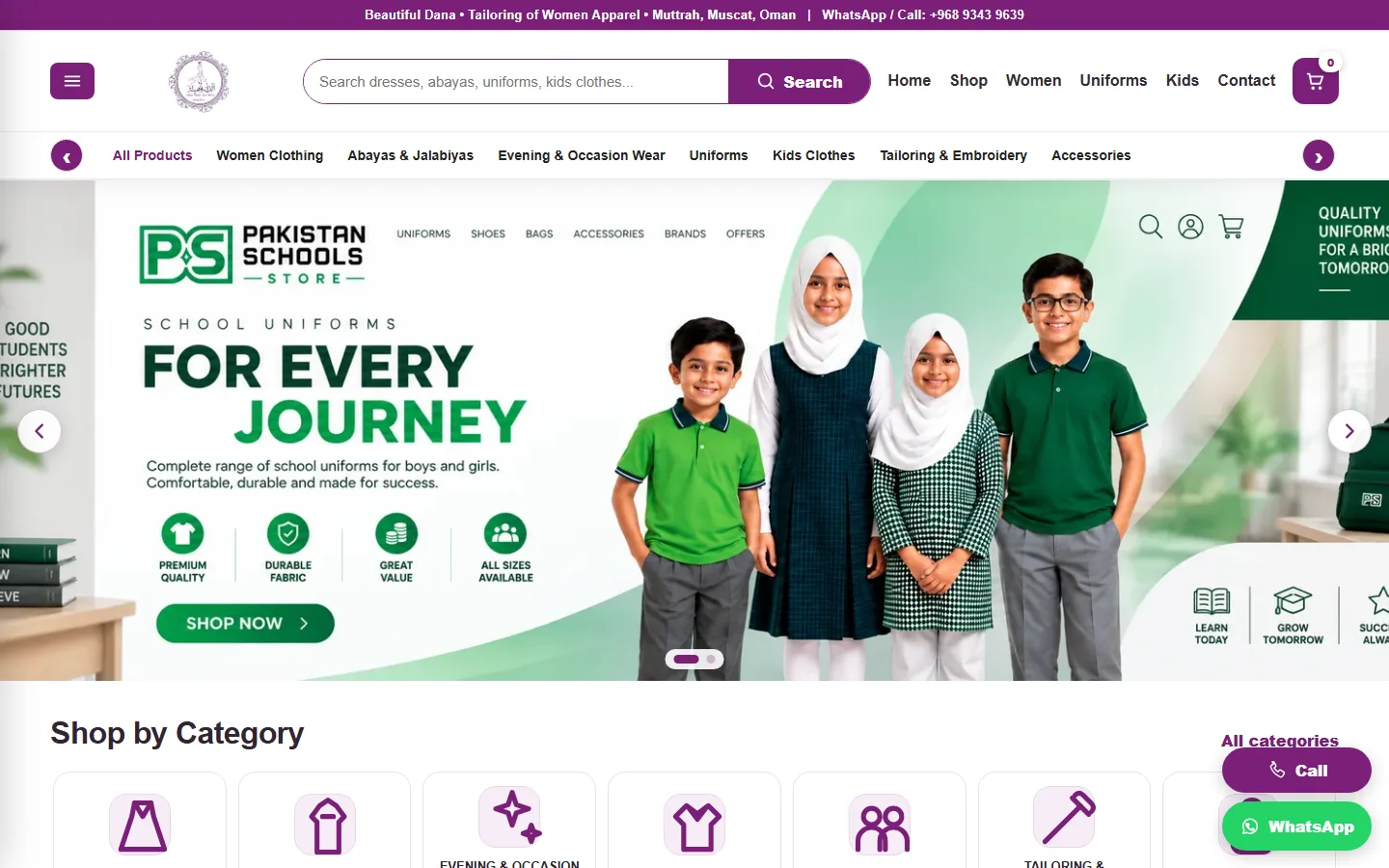 Beautiful Dana website home page designed by 1MillionWebs