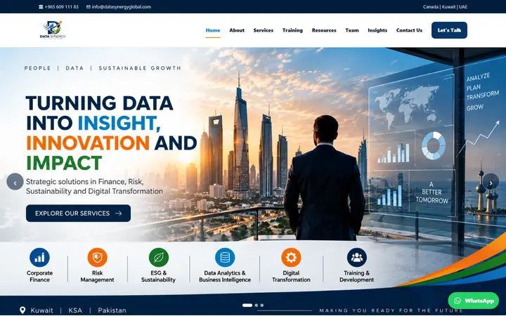 Data Synergy Global website home page