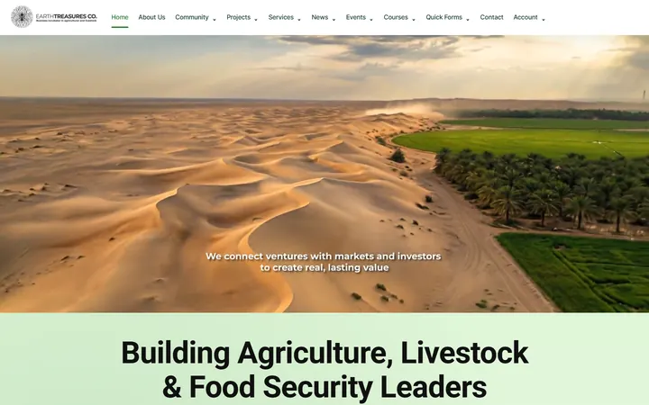 Earth Treasures (ETAL) website home page