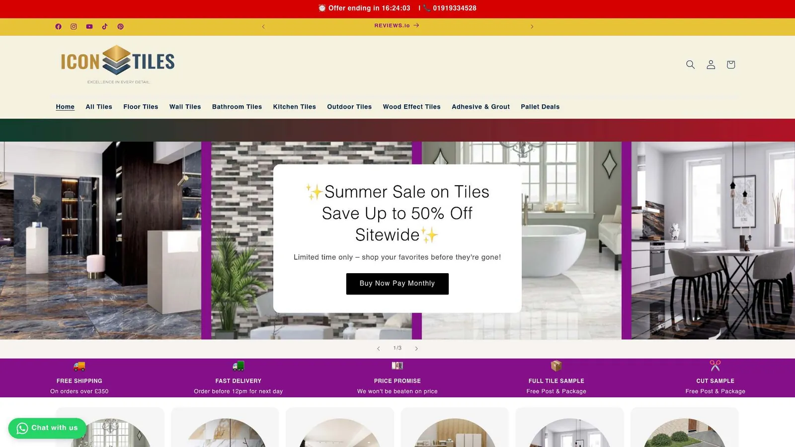 Icon Tiles website home page