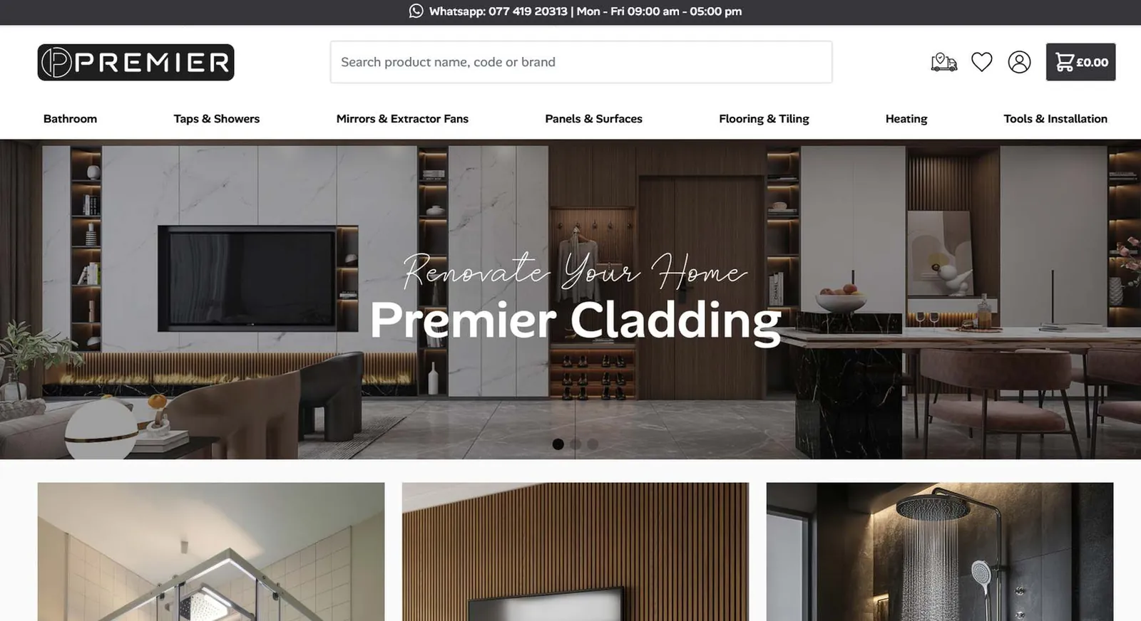 Premier DIY website home page